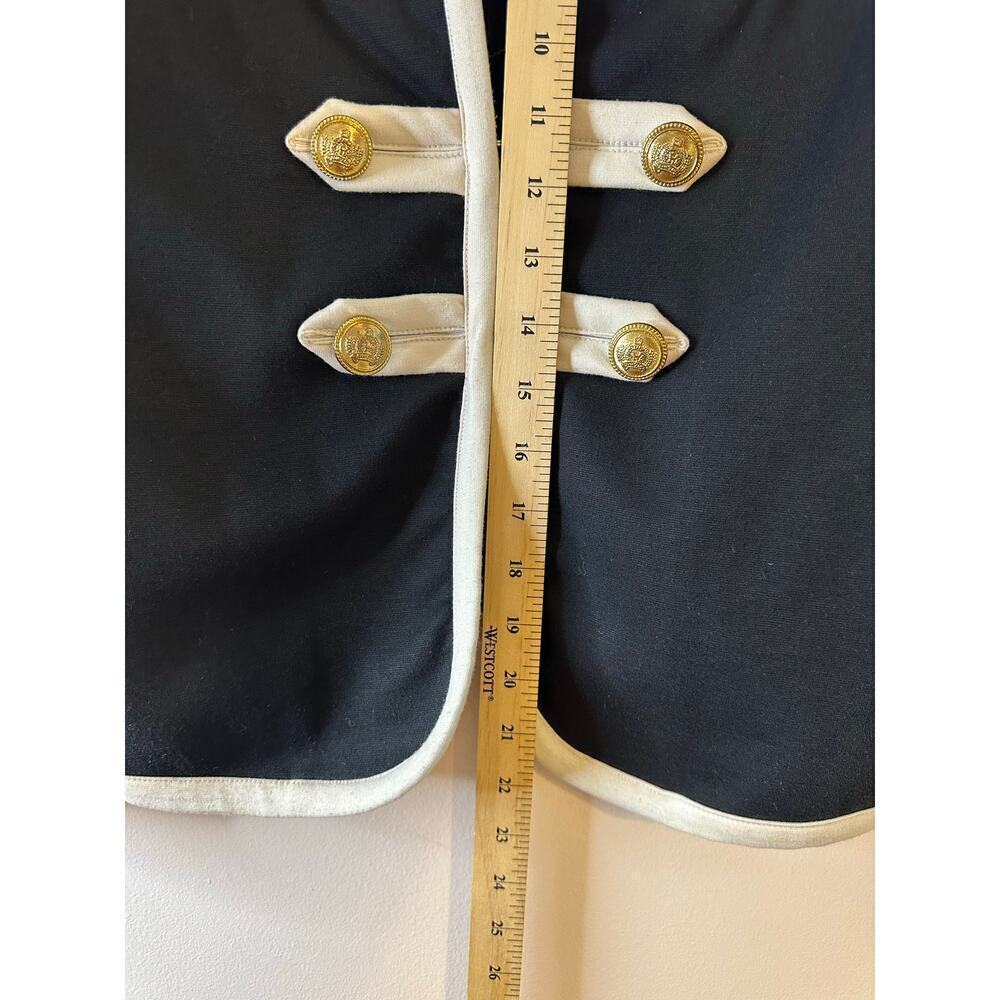 Vintage Y2K Sunny Leigh Women's Military Preppy Navy Gold Jacket Size Small - Picture 8 of 8